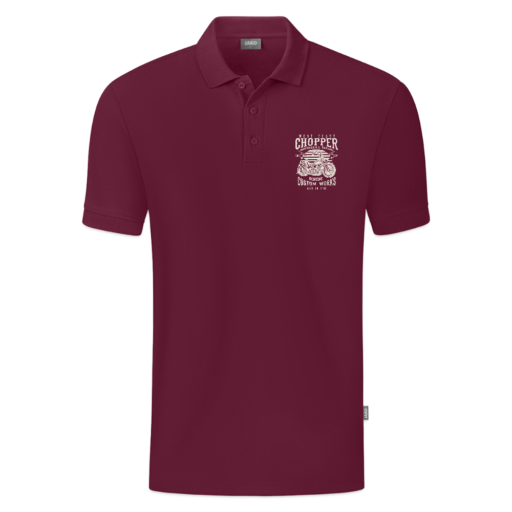 JAKO Teenager polo Organic - wijnrood