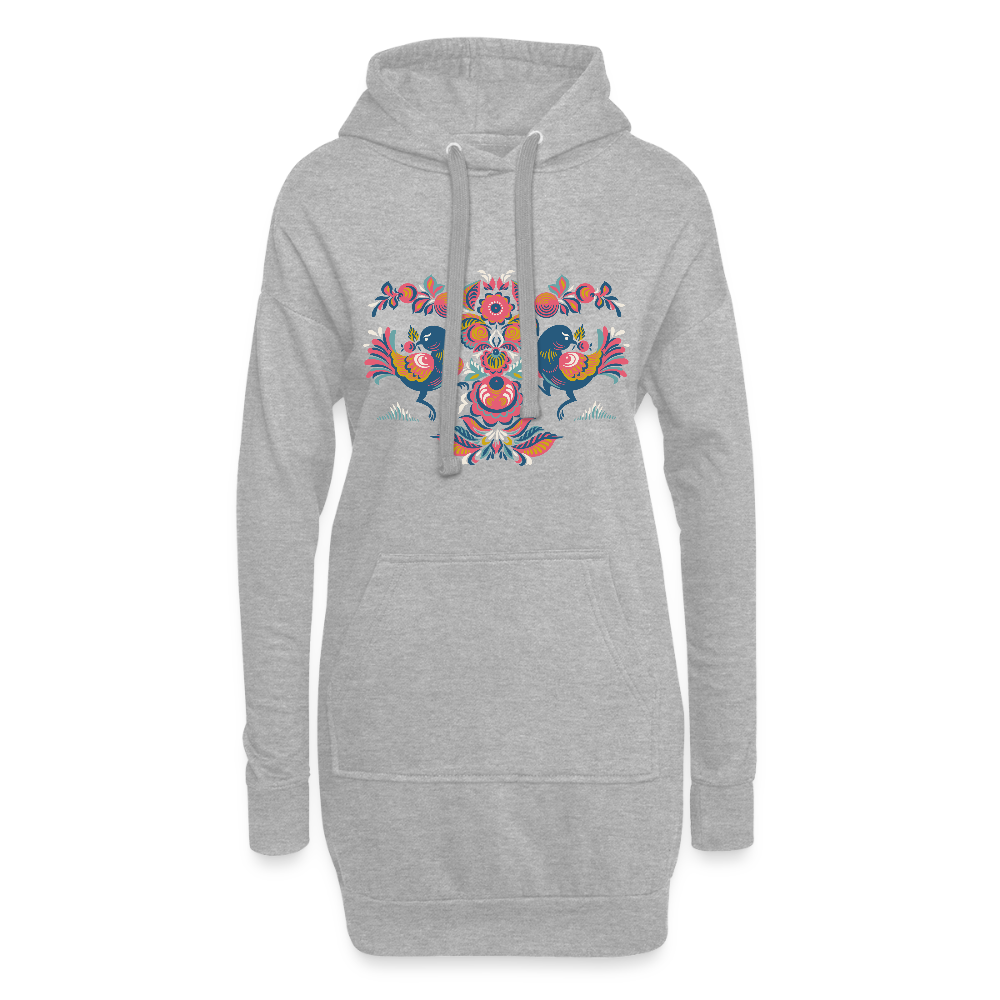 Hoodiejurk - grijs gemêleerd