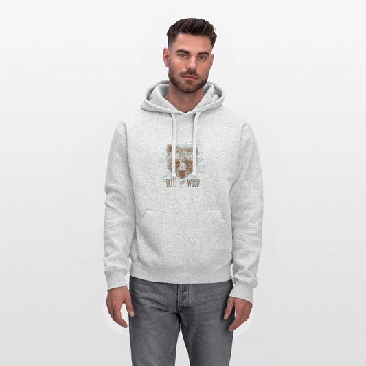 Mannenhoodie van Russell - grijs gemêleerd