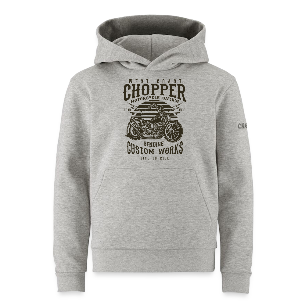 CRAFT Community 2.0 tieners hoodie - grijs gemêleerd