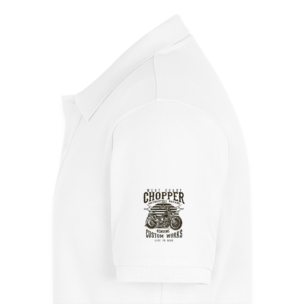 Mannen Premium Bio Poloshirt - wit