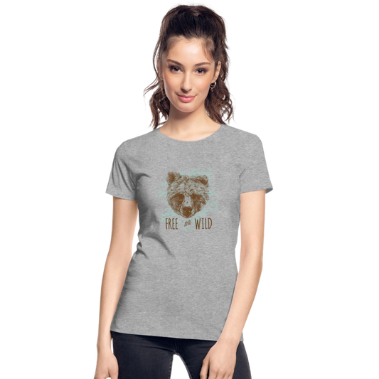 Vrouwen premium bio T-shirt - grijs gemêleerd
