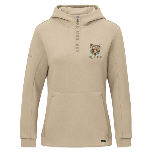 JAKO Vrouwen ziphoodie Pro Casual - beige