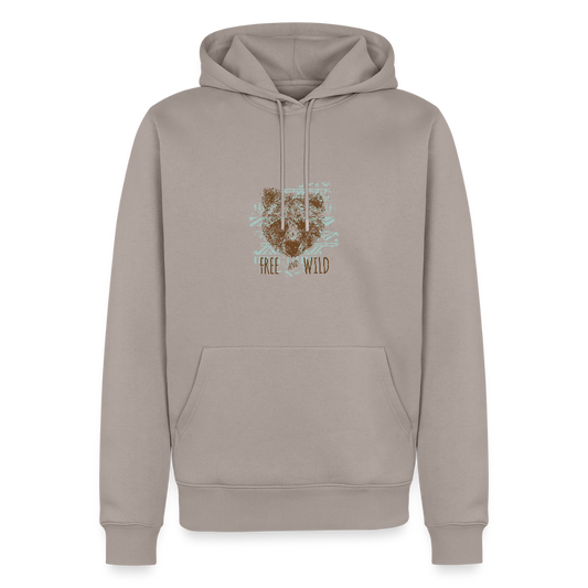 Mannen Premium hoodie - taupe