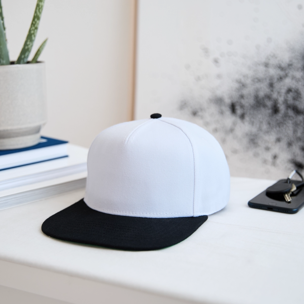Snapback cap - wit/zwart
