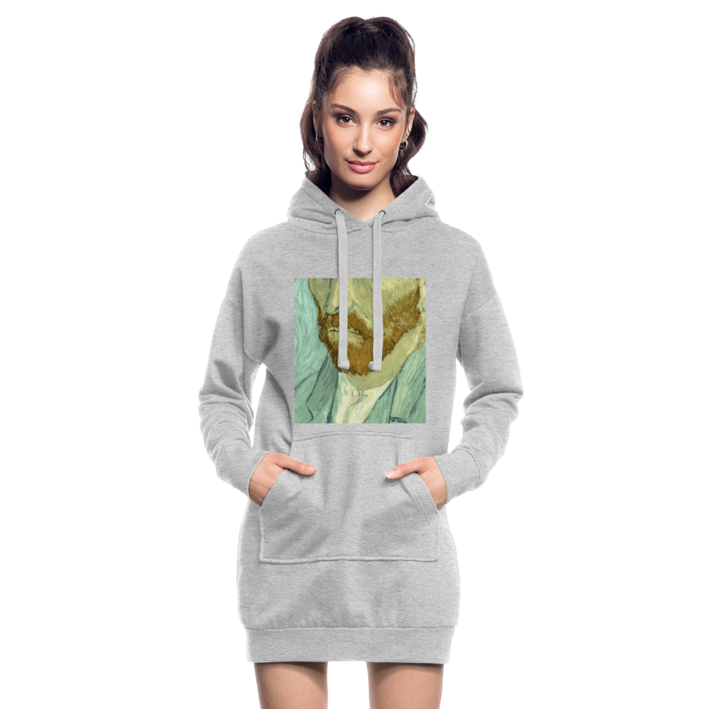 Hoodiejurk - grijs gemêleerd