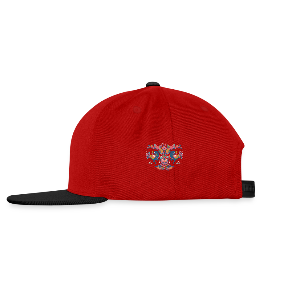 Snapback cap - rood/zwart