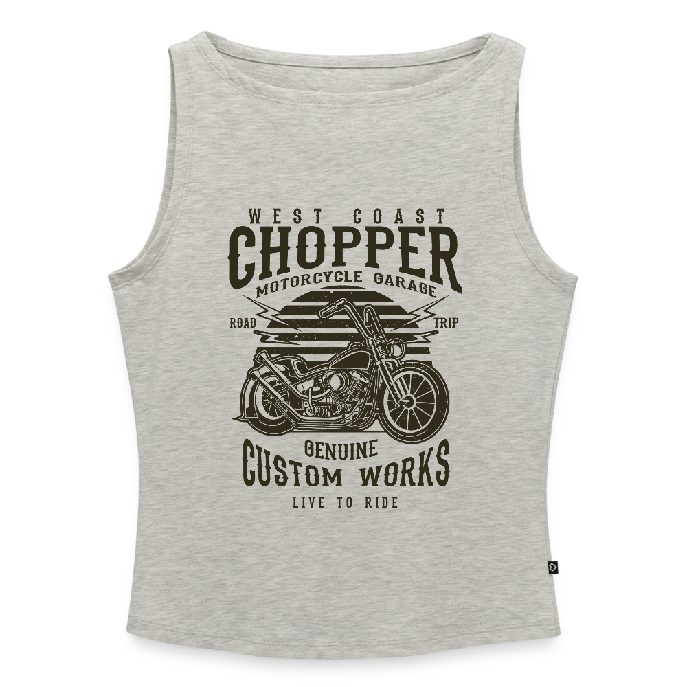 Vrouwen tanktop met U-hals - grijs gemêleerd