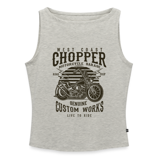 Vrouwen tanktop met U-hals - grijs gemêleerd
