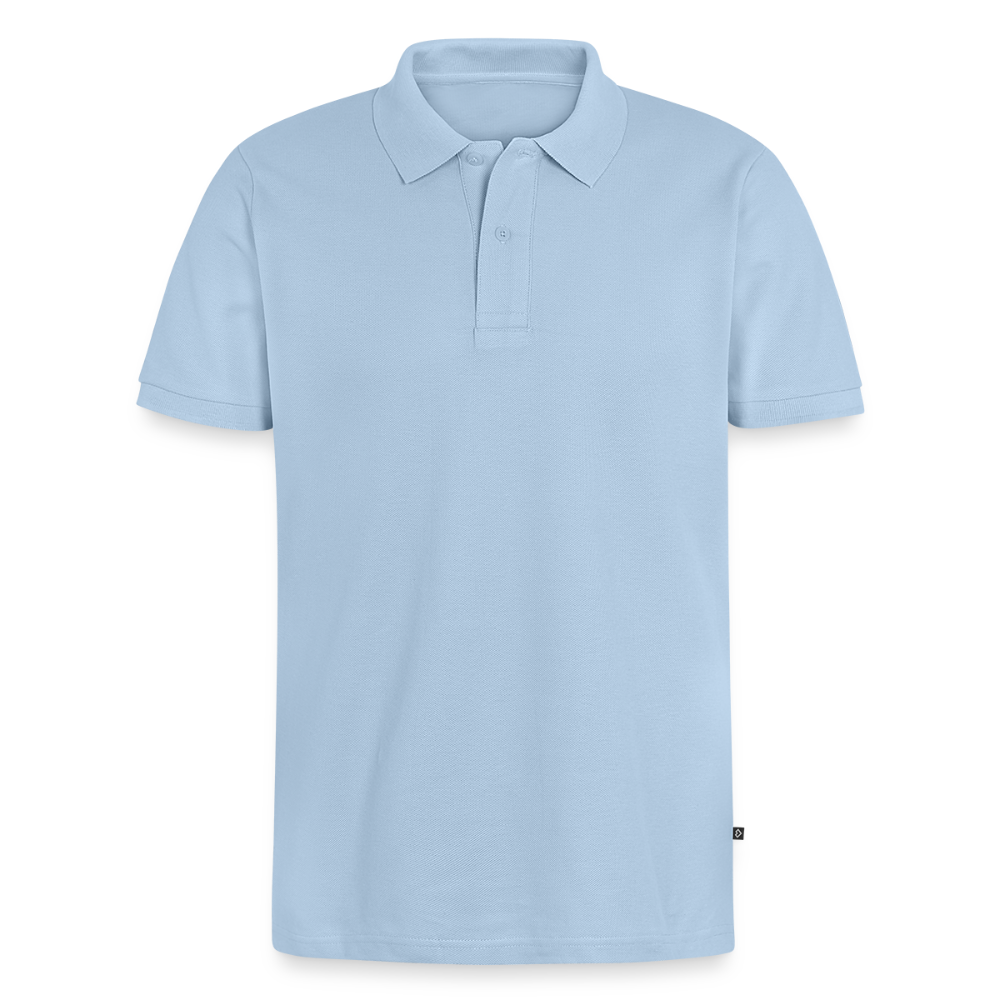 Mannen Premium Bio Poloshirt - lichtblauw
