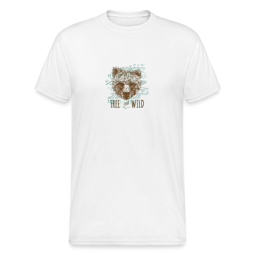 Mannen Gildan Heavy T-shirt - wit