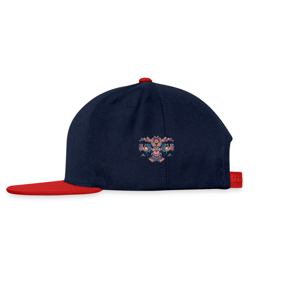 Snapback cap - navy/rood