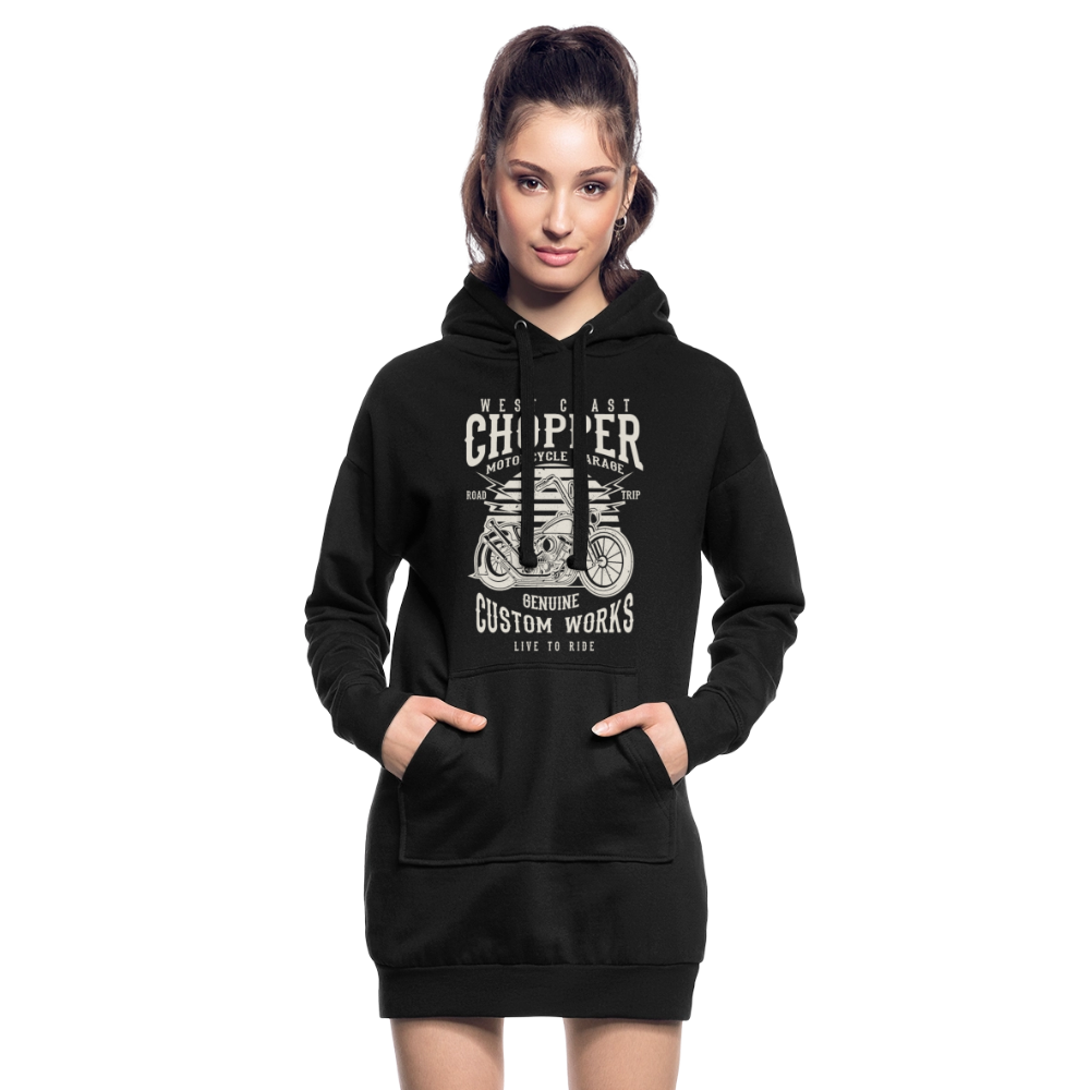 Hoodiejurk - zwart