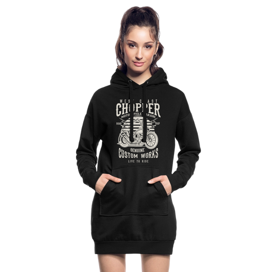 Hoodiejurk - zwart