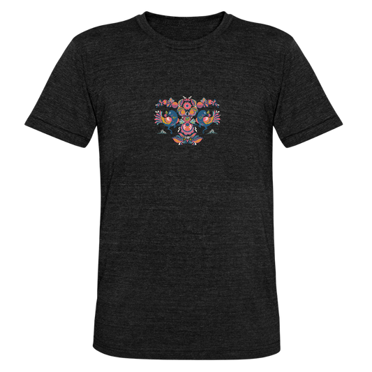 Unisex tri-blend T-shirt van Bella + Canvas - zwart gemêleerd