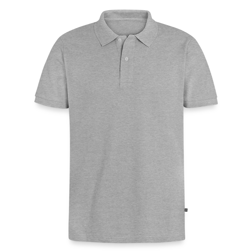 Mannen Premium Bio Poloshirt - grijs gemêleerd