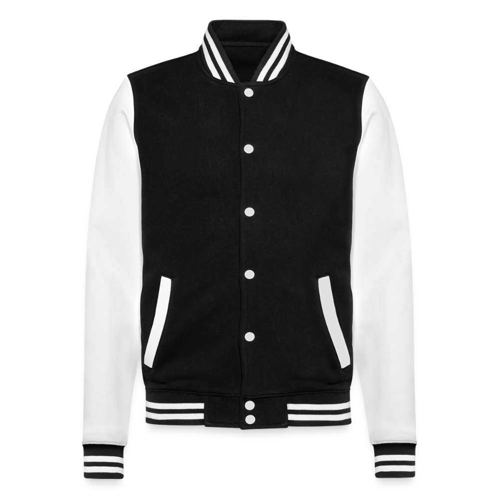 College sweatjacket - zwart/wit