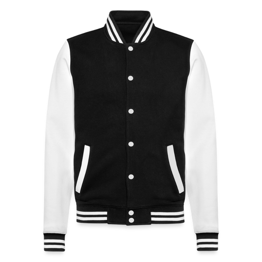 College sweatjacket - zwart/wit