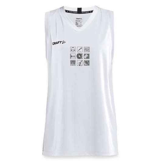 CRAFT Progress vrouwen basketbalshirt - wit