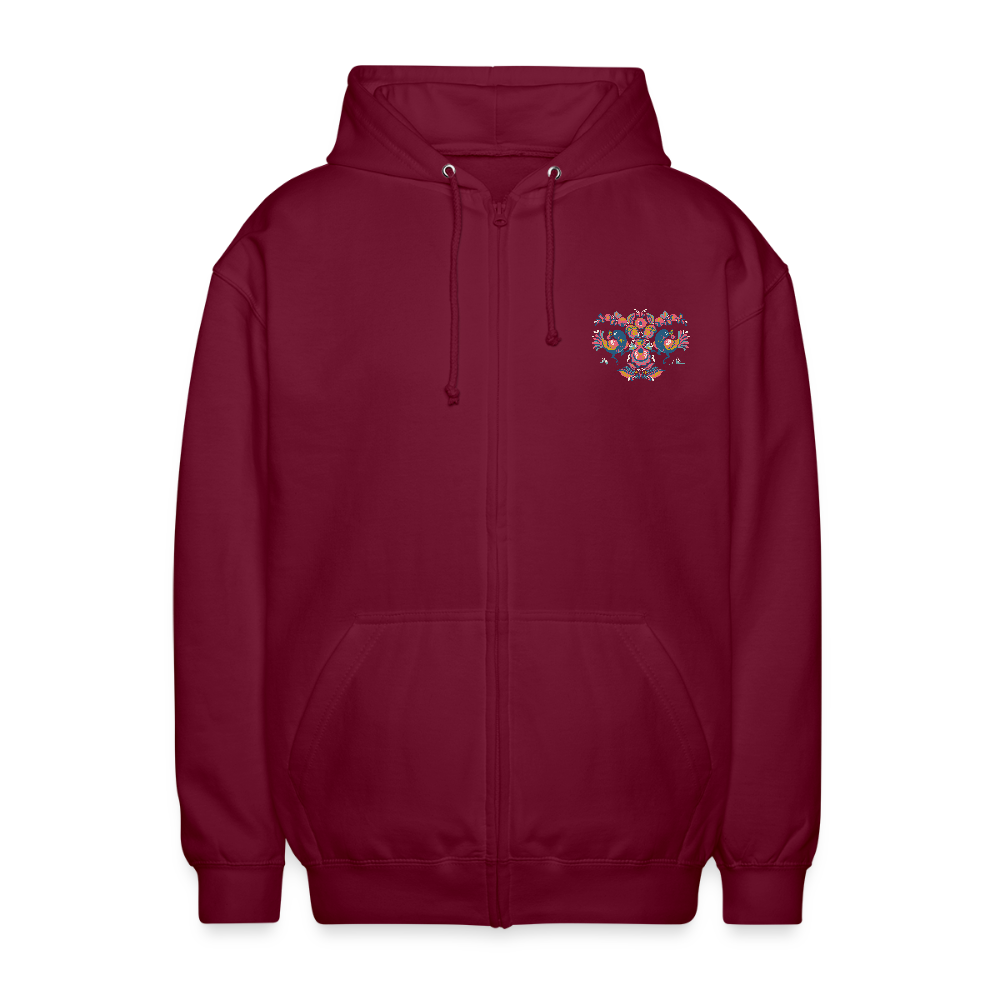 Uniseks zip hoodie - bordeaux