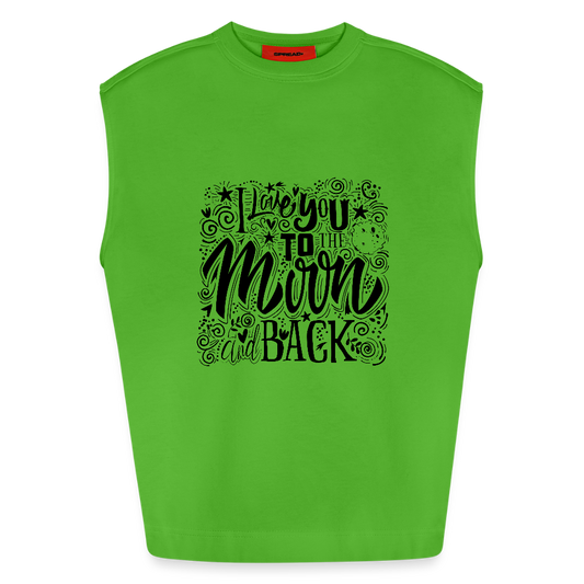 Heavyweight oversized organic tanktop made in EU Unisex - Apple Neon
