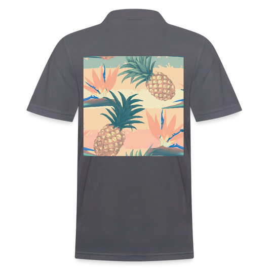 Mannen poloshirt - houtskool