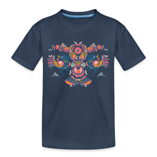 Teenager premium biologisch T-shirt - navy