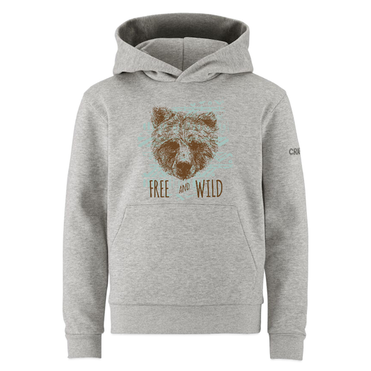 CRAFT Community 2.0 kinderhoodie - grijs gemêleerd