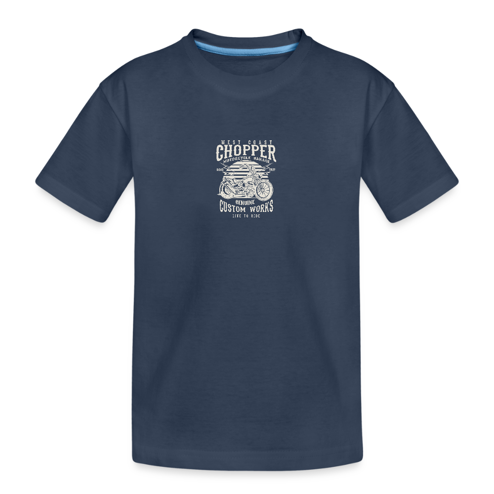 Teenager premium biologisch T-shirt - navy