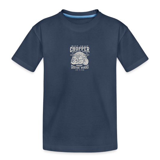 Teenager premium biologisch T-shirt - navy