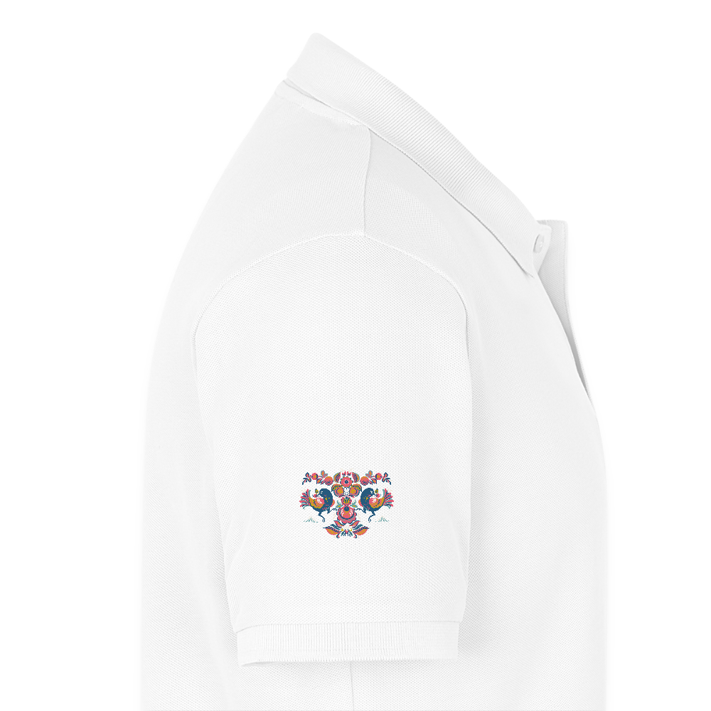 Mannen Premium Bio Poloshirt - wit