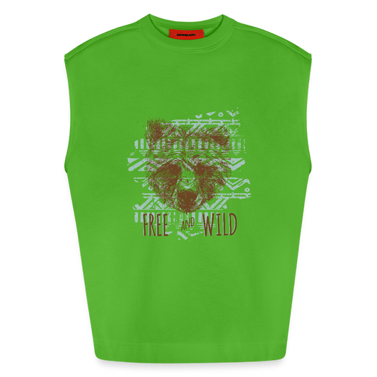 Heavyweight oversized organic tanktop made in EU Unisex - Apple Neon