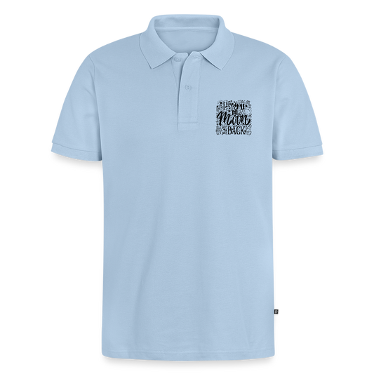 Mannen Premium Bio Poloshirt - lichtblauw