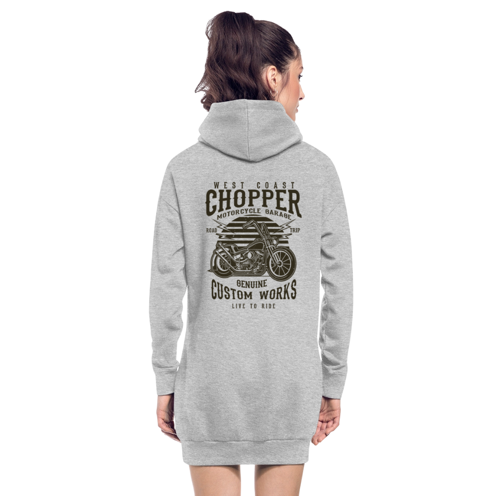 Hoodiejurk - grijs gemêleerd