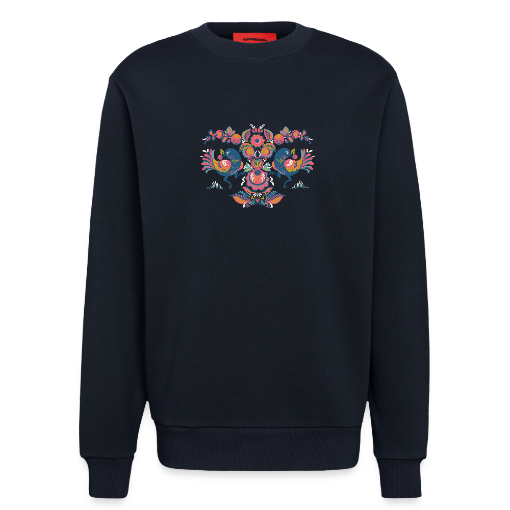 Organic relaxed crewneck made in EU - DARK NAVY