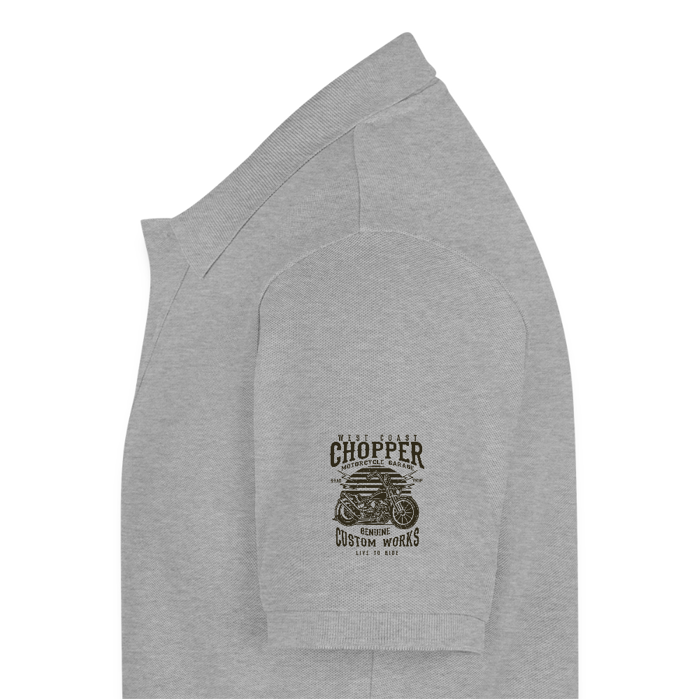 Mannen Premium Bio Poloshirt - grijs gemêleerd