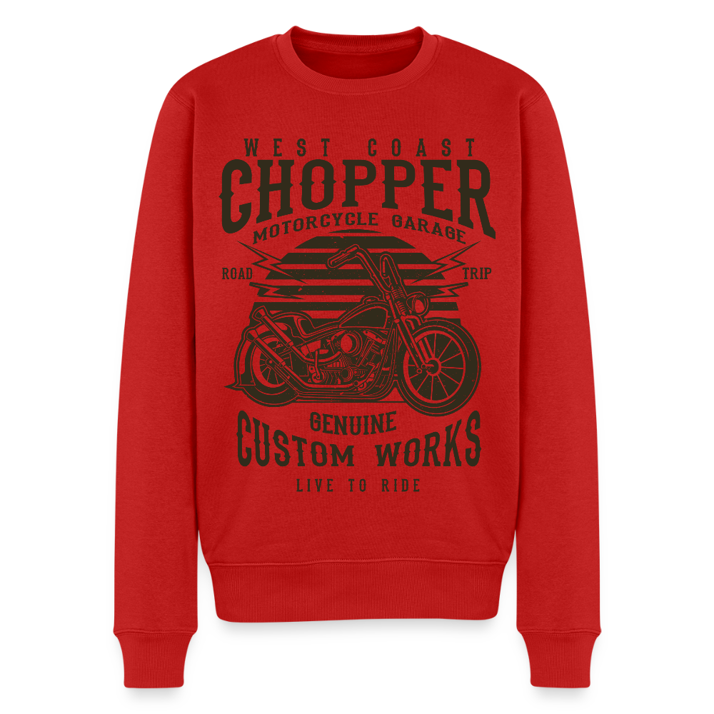 Mannen premium sweater - rood