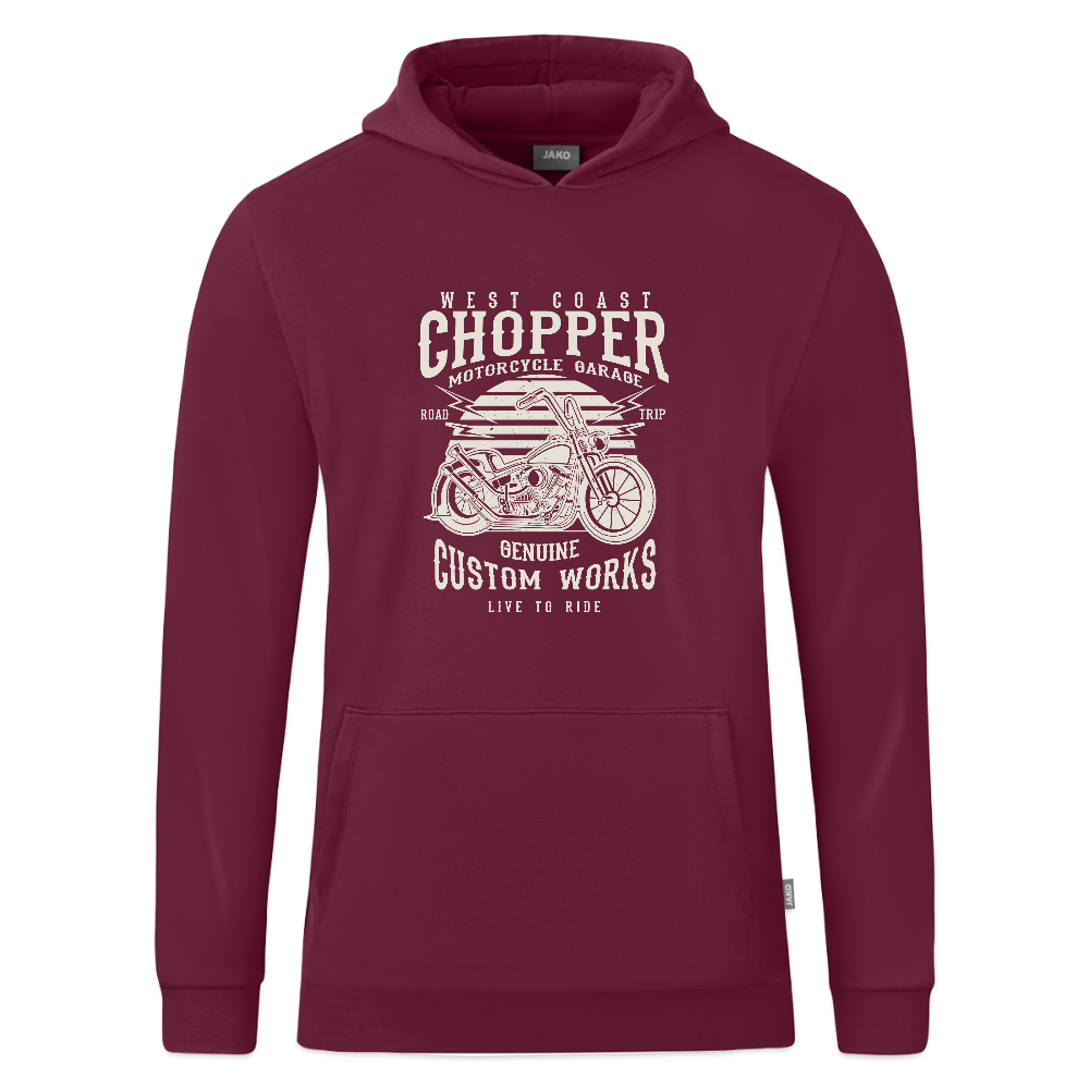 JAKO Teenager hoodie Organic - wijnrood
