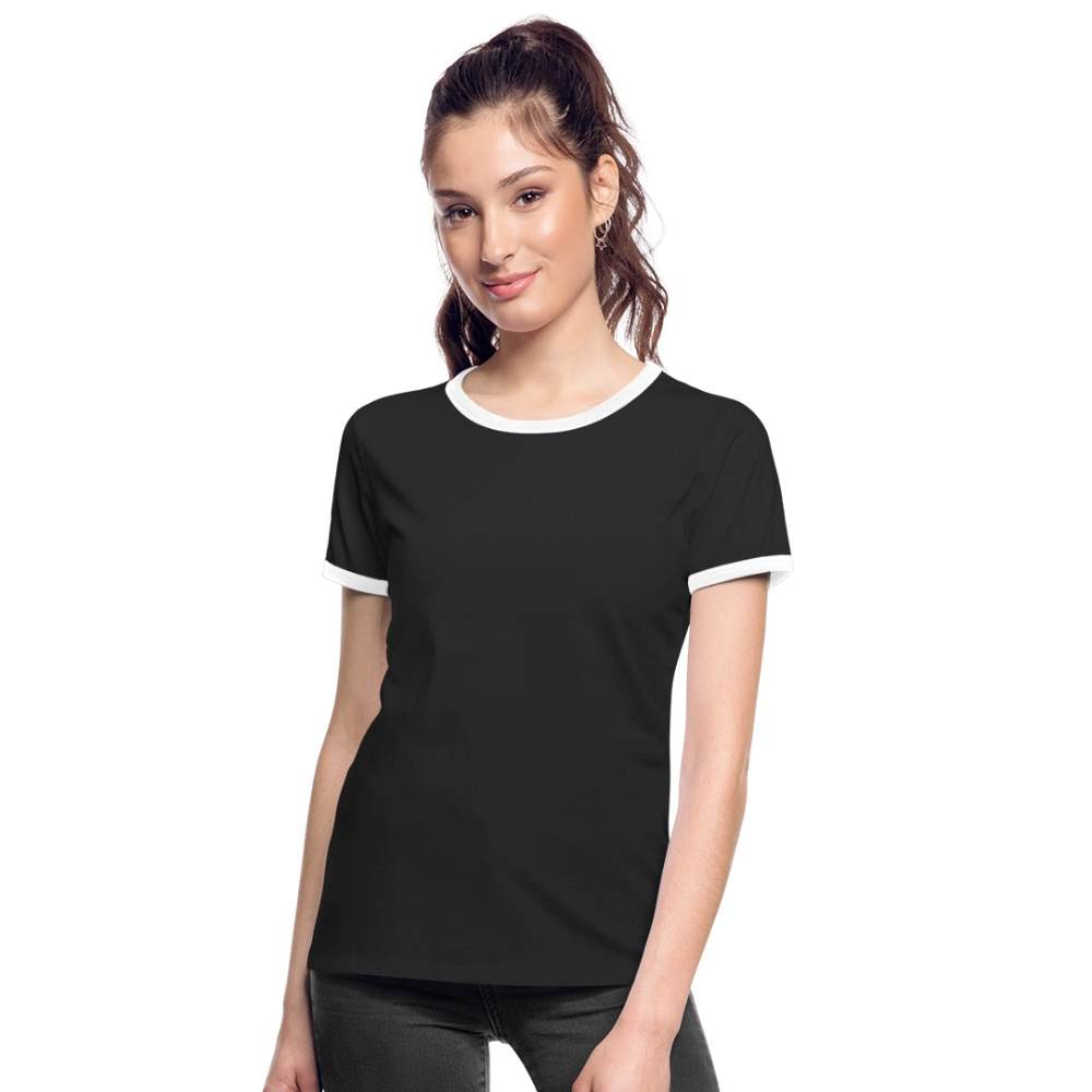 Vrouwen contrastshirt - zwart/wit
