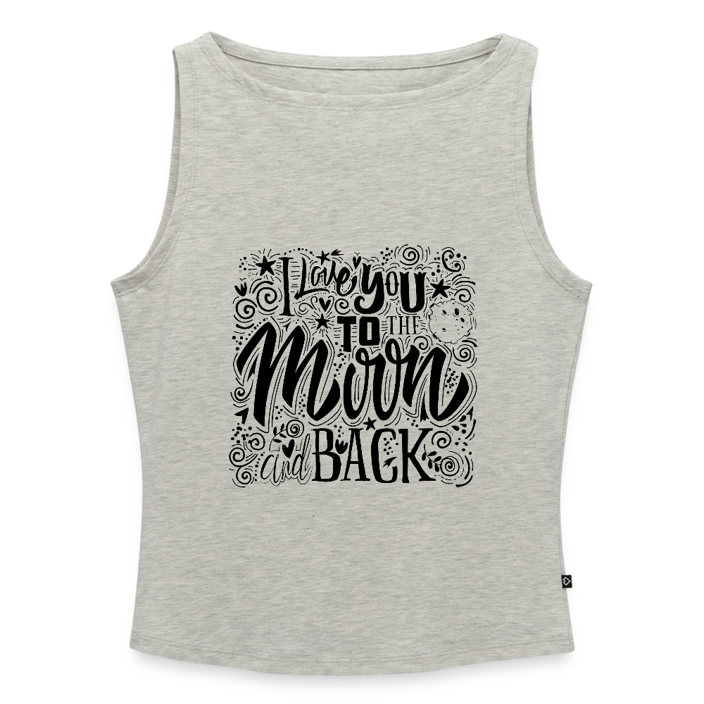 Vrouwen tanktop met U-hals - grijs gemêleerd