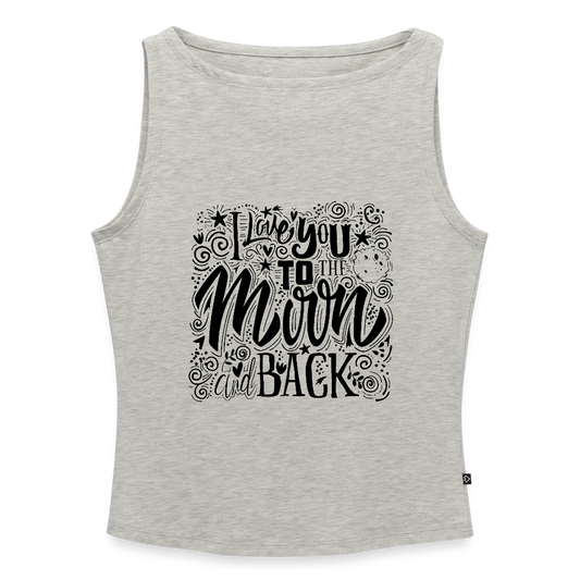 Vrouwen tanktop met U-hals - grijs gemêleerd