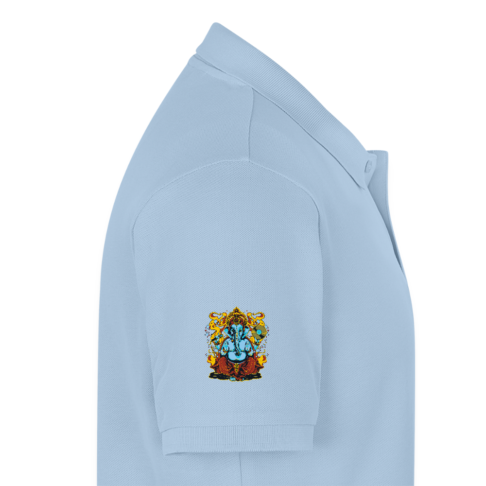 Mannen Premium Bio Poloshirt - lichtblauw