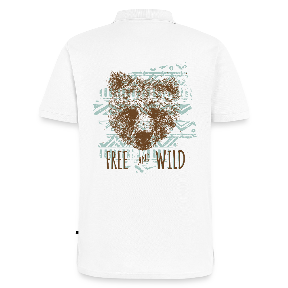 Mannen Premium Bio Poloshirt - wit