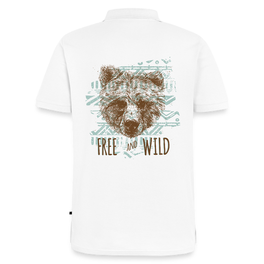Mannen Premium Bio Poloshirt - wit