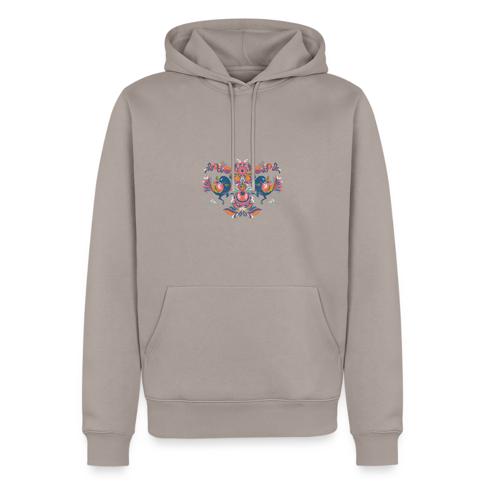 Mannen Premium hoodie - taupe