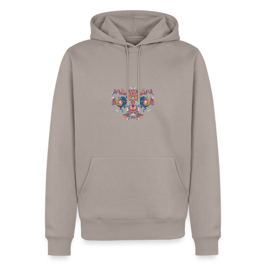 Mannen Premium hoodie - taupe