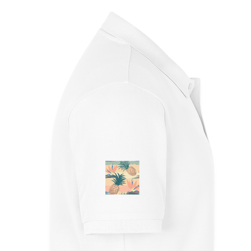 Mannen Premium Bio Poloshirt - wit