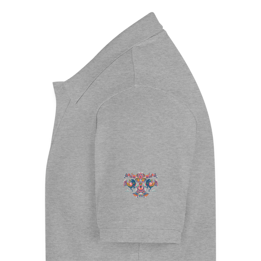 Mannen Premium Bio Poloshirt - grijs gemêleerd