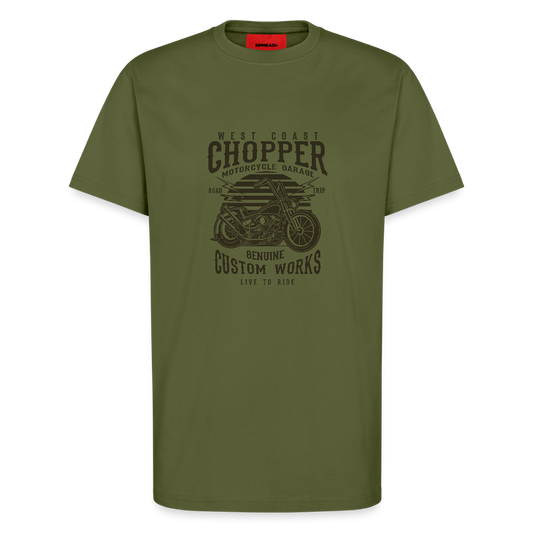 Organic relaxed T-shirt made in EU - MOSS GREEN