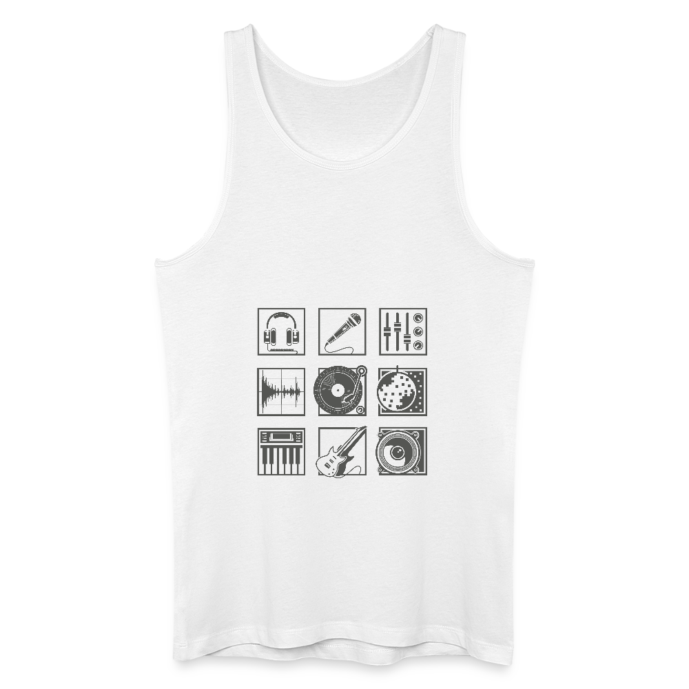 Mannen bio tanktop - wit